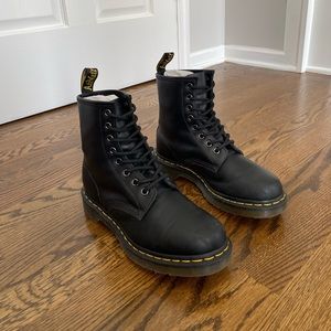 Doc Martens black lace up combat boots